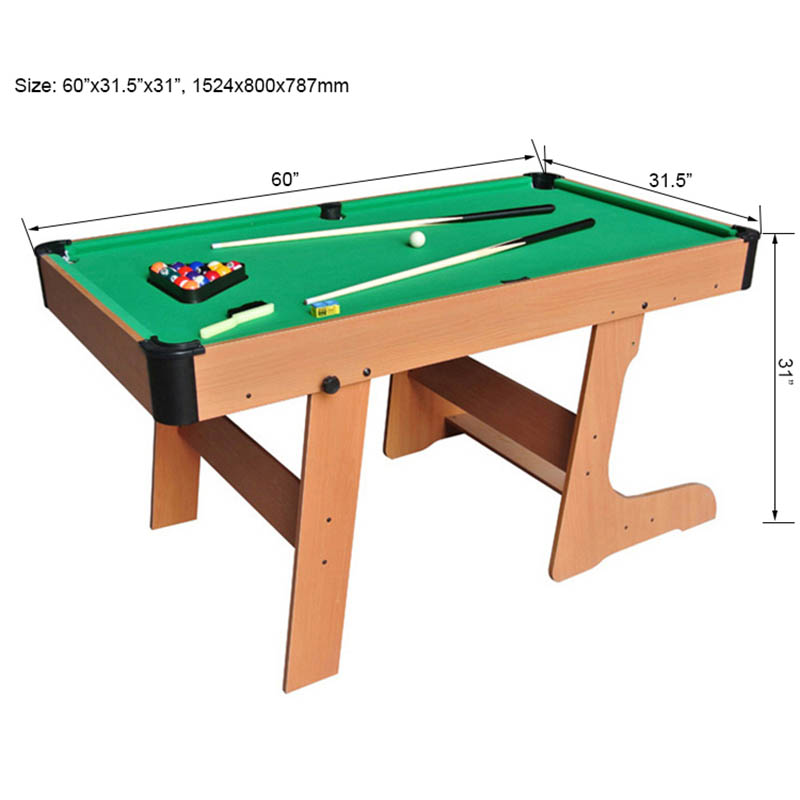 small billiard table size